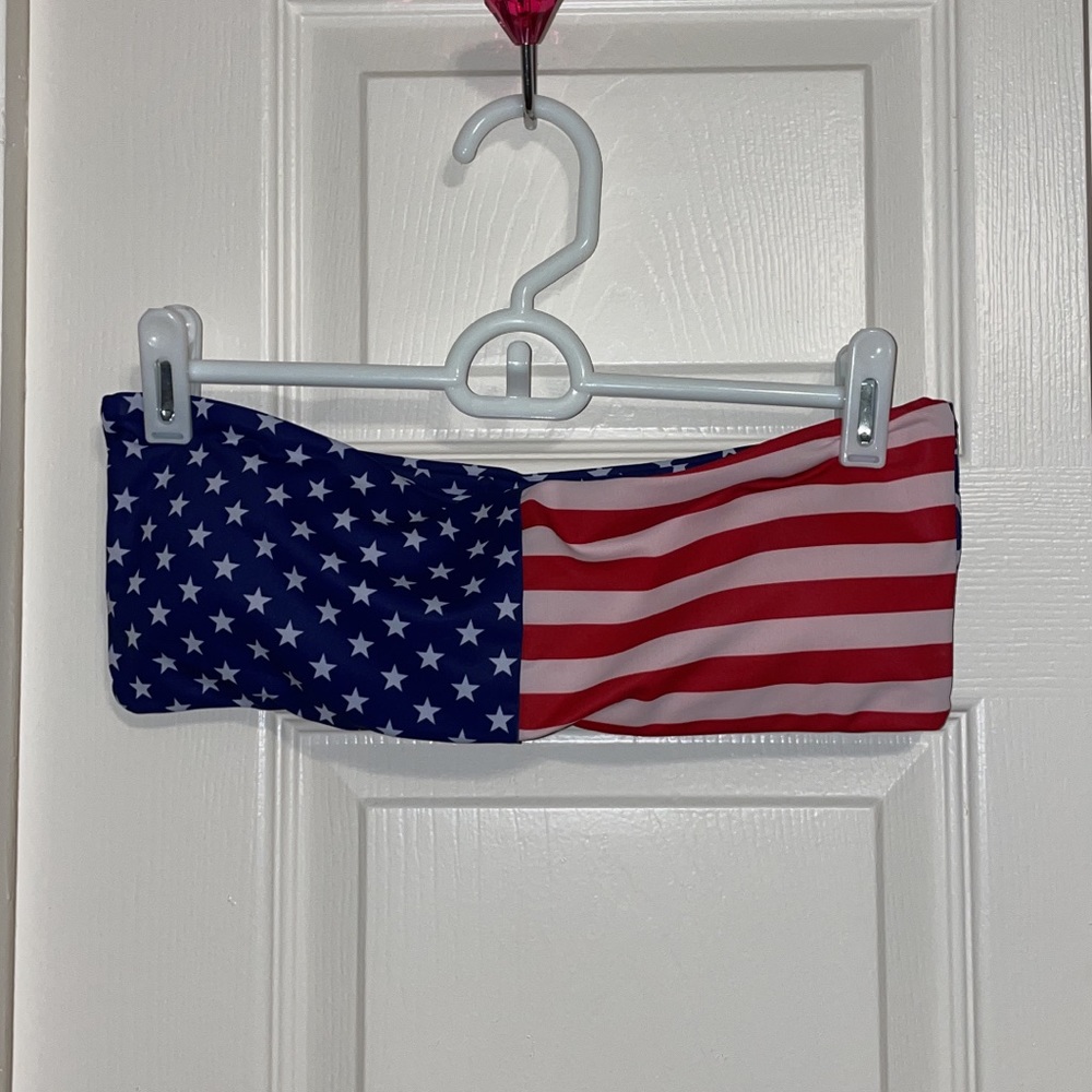 SHEIN Patriotic Bikini Top